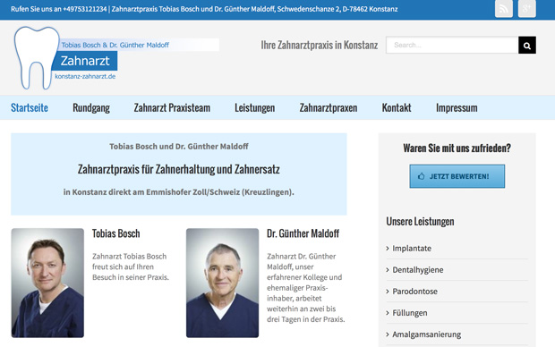 Zahnarzt Homepage