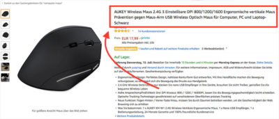 Anders als bei Google kann man auf Amazon mit einem überlangen Titel durchaus punkten und möglichst viele Keywords abdecken (Quelle: Aukey Produktseite auf Amazon).